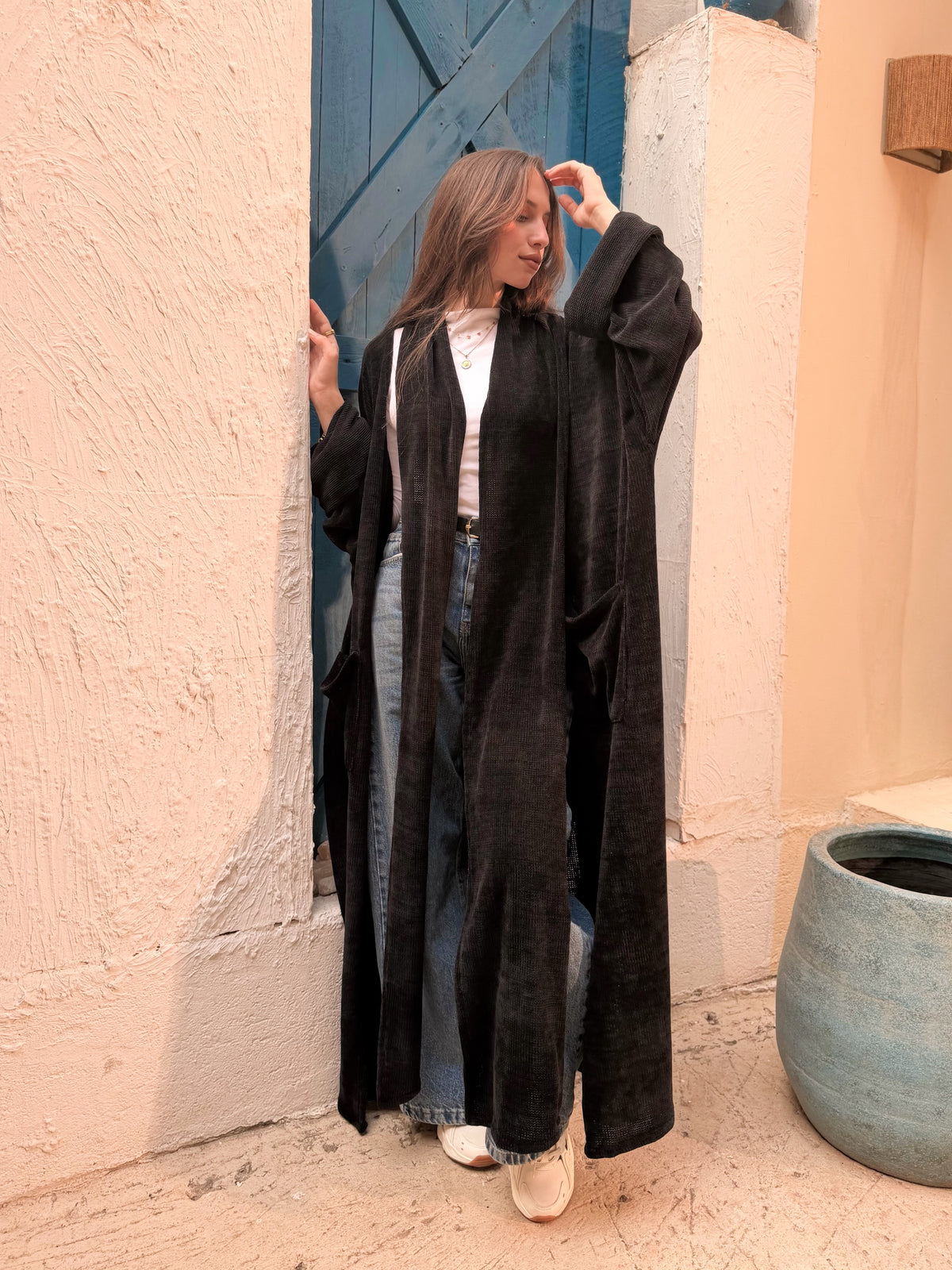 Velvet Cardigan - Black